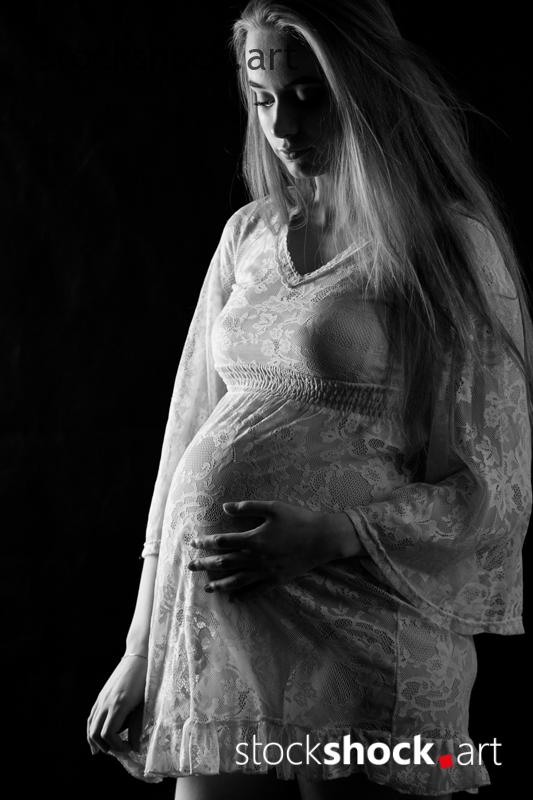 Pregnancy belly - stock image