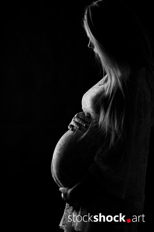 Pregnancy belly - stock image