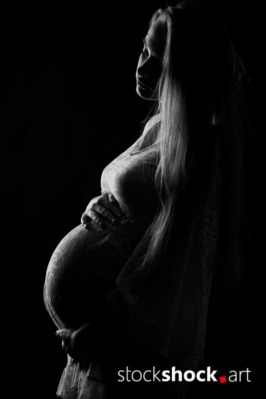 Pregnancy belly - stock image