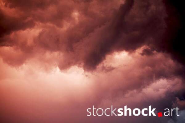 Red sky, storm sky - stock image