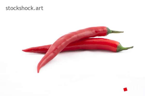 chili pepper on white background.