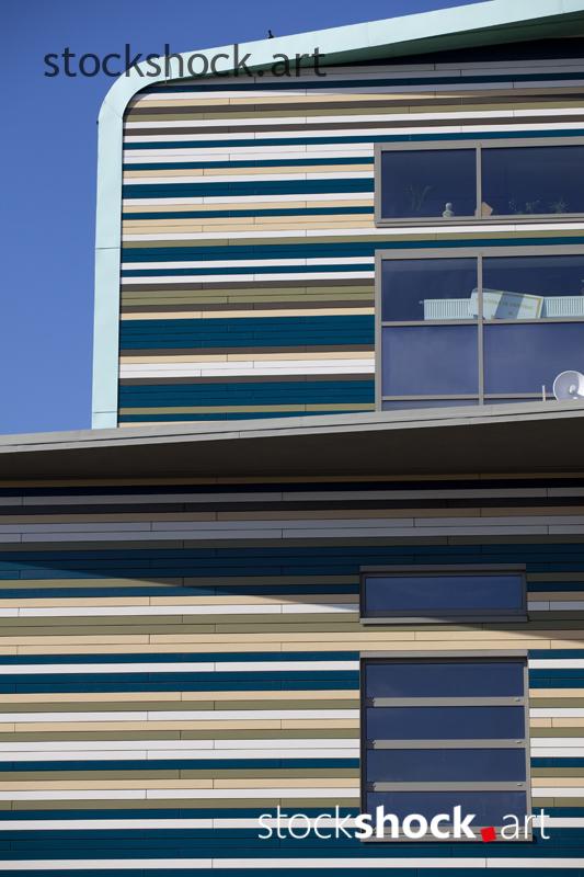 Riga, Latvia. Colorful building, modern architecture - stock image