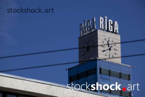 Riga, Latvia - Town hall in the city center - stock image