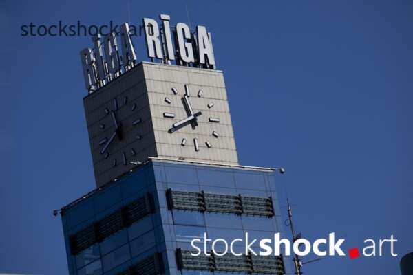 Riga, Latvia - Town hall in the city center - stock image