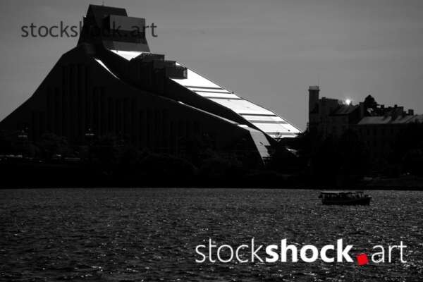 Riga, Latvia. National Library, architecture, stock image