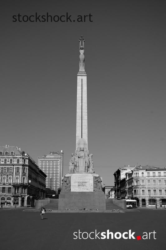 Riga, Latvia, the Freedom Monument, stock image