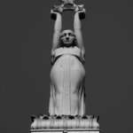 Riga, Latvia, the Freedom Monument, stock image