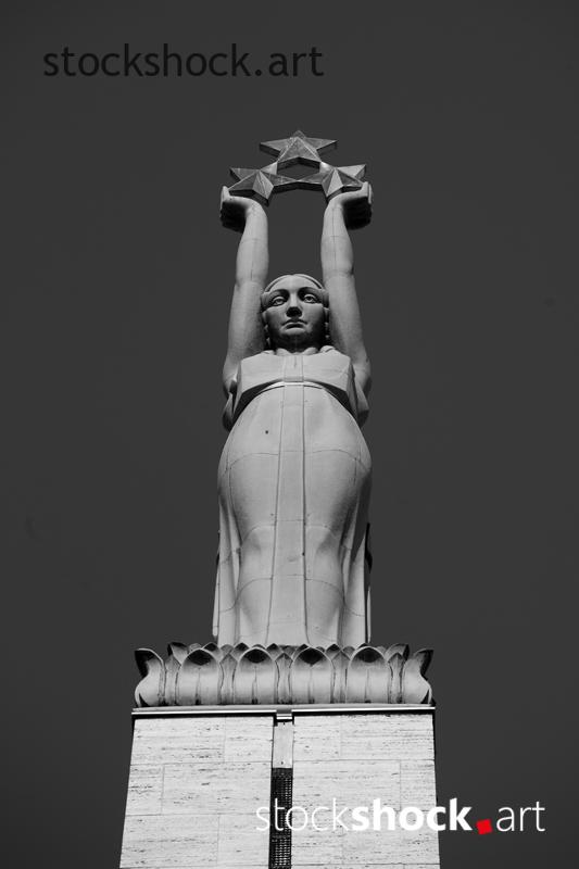 Riga, Latvia, the Freedom Monument, stock image