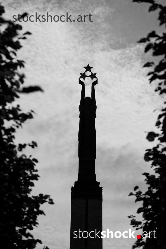 Riga, Latvia, the Freedom Monument, stock image