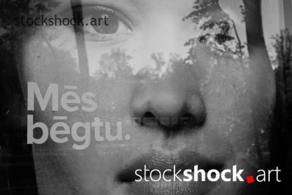 Riga, Latvia. Reflection of a mirror, stock image