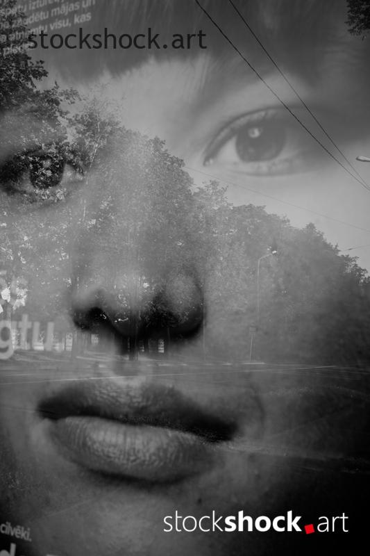 Riga, Latvia, reflection of a mirror, stock image