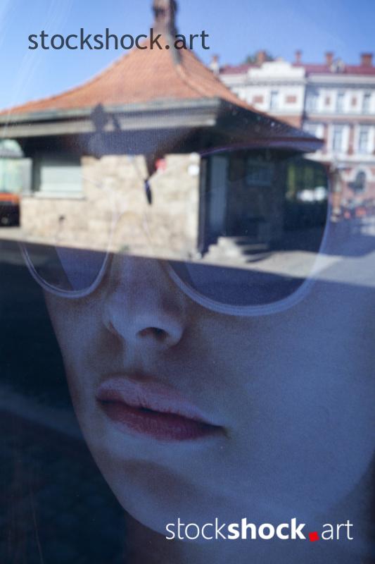 Reflection of a mirror, stock image, abstactions