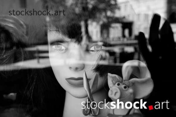 Reflection of a mirror, stock image, abstactions