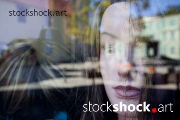 Reflection of a mirror, stock image