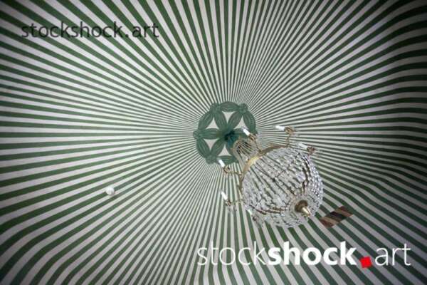 stripes, illusion, symmetry, ceiling, chandelier