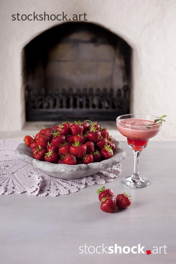 Fruits, strawberries, healthy fruit smoothie, healthy food, stock image