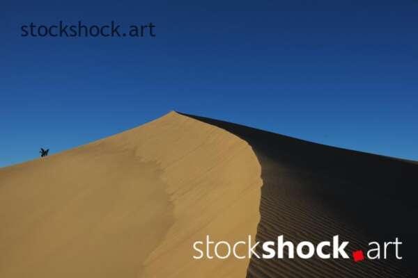 Sahara, sand, desert, blue sky, stock image