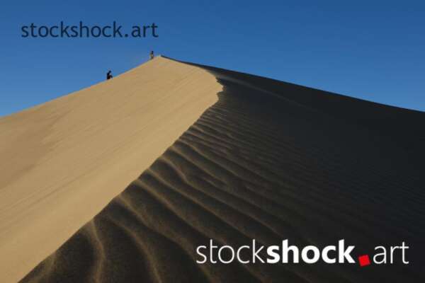 Sahara, sand, desert, blue sky, stock image