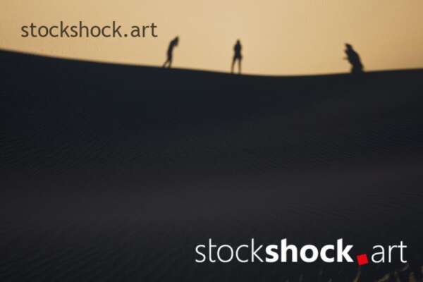 People in the dunes. shadows, Desert, Sahara.