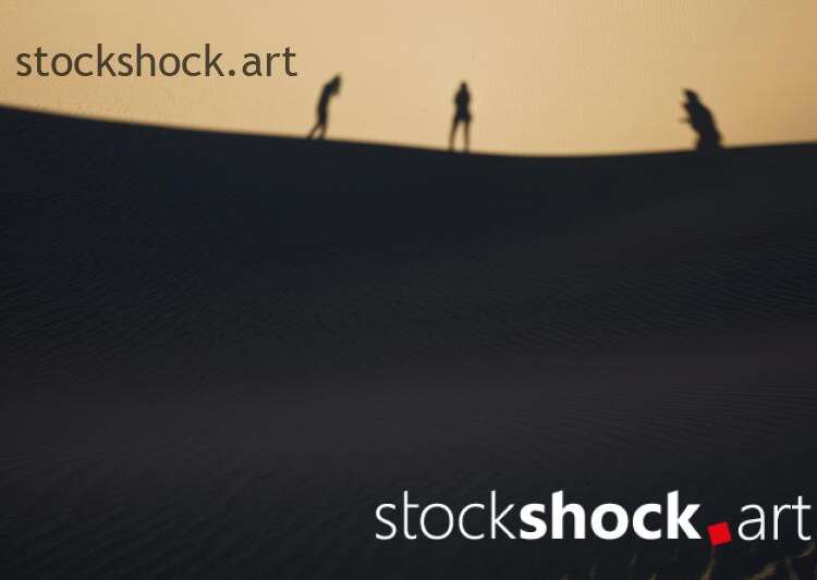 People in the dunes. shadows, Desert, Sahara.