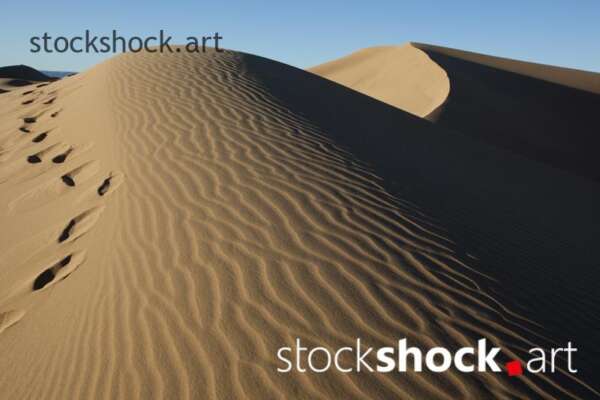 Sahara, sand, desert, blue sky, stock image