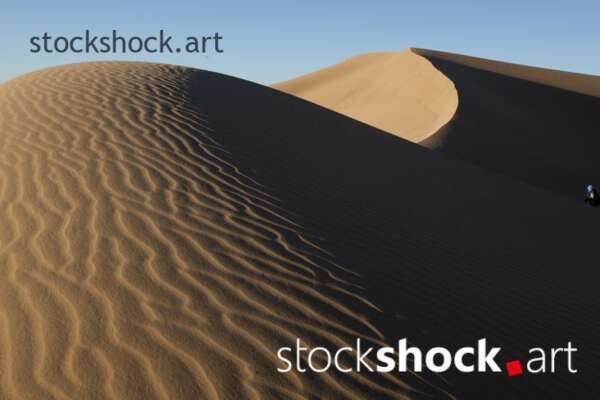 Sahara, sand, desert, blue sky, stock image