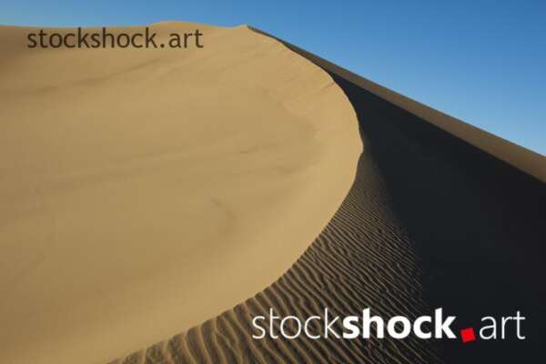 Sahara, sand, desert, blue sky, stock image