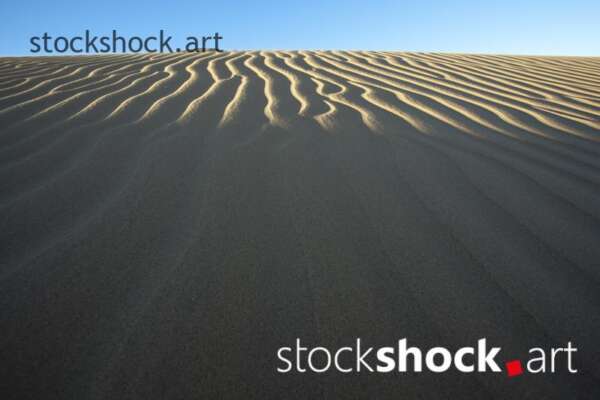 Sahara, sand, desert, blue sky, stock image