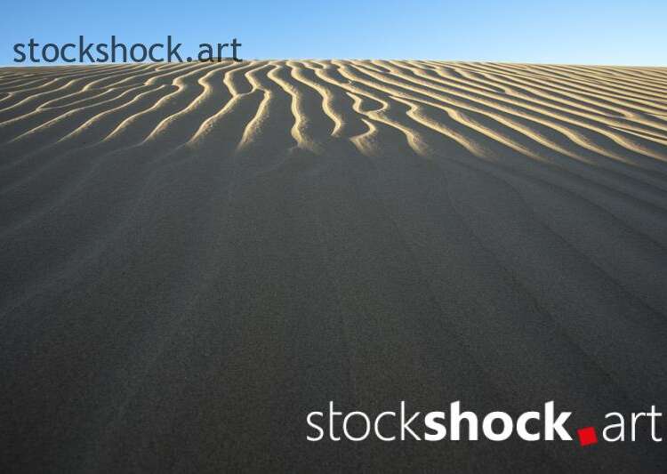 Sahara, sand, desert, blue sky, stock image