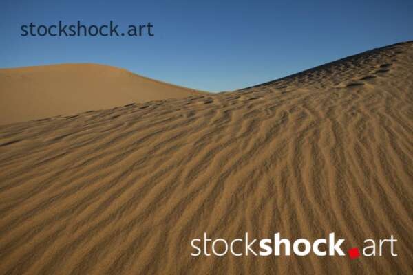 Sahara, sand, desert, blue sky, stock image
