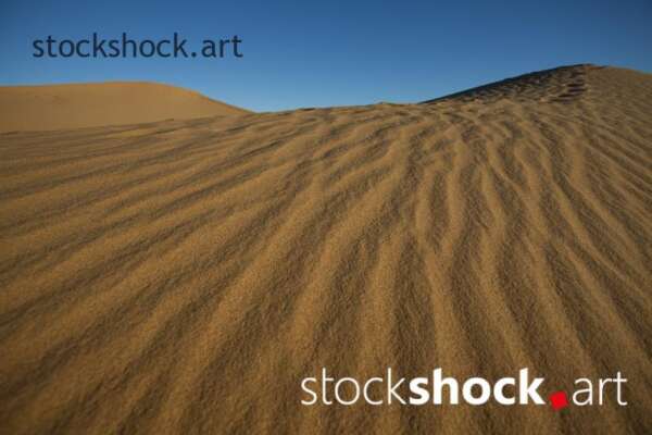 Sahara, sand, desert, blue sky, stock image