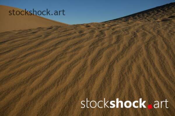 Sahara, sand, desert, blue sky, stock image