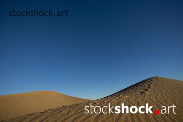 Sahara, sand, desert, blue sky, stock image
