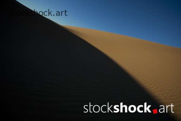 Sahara, sand, desert, blue sky, stock image