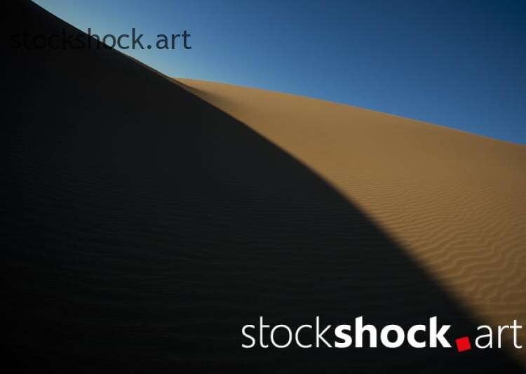 Sahara, sand, desert, blue sky, stock image
