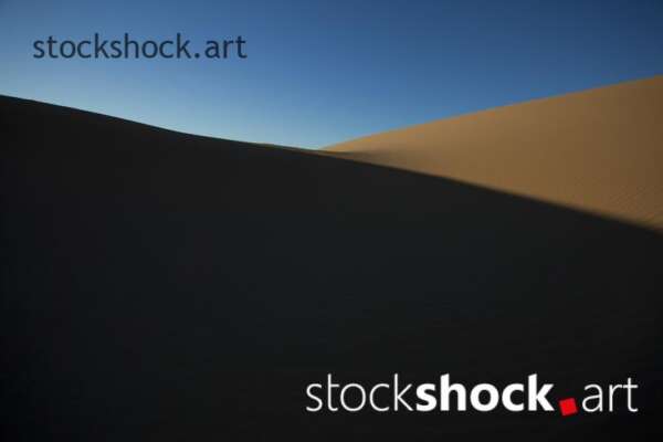 Sahara, sand, desert, blue sky, stock image