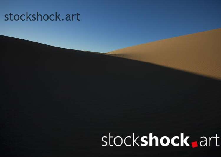 Sahara, sand, desert, blue sky, stock image