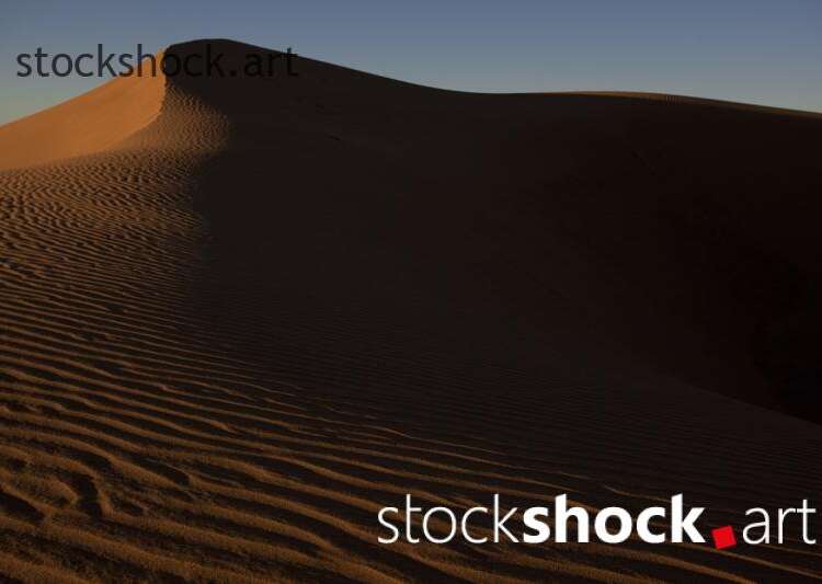 Sahara, sand, desert, blue sky, stock image