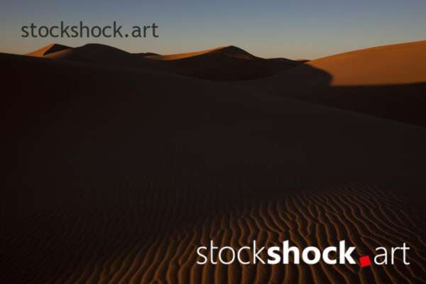 Sahara, sand, desert, blue sky, stock image