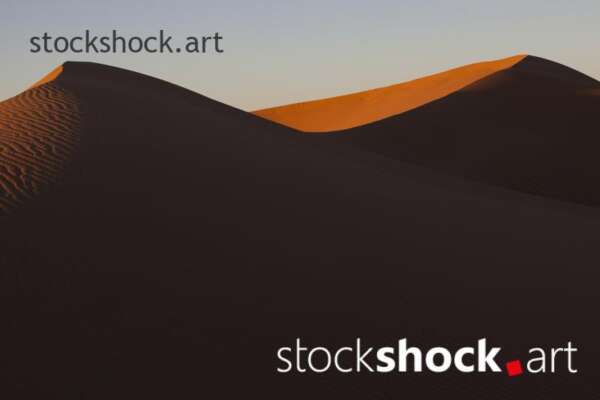 Sahara, sand, desert, blue sky, stock image