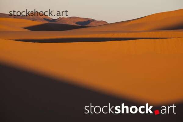 Sahara, sand, desert, blue sky, stock image