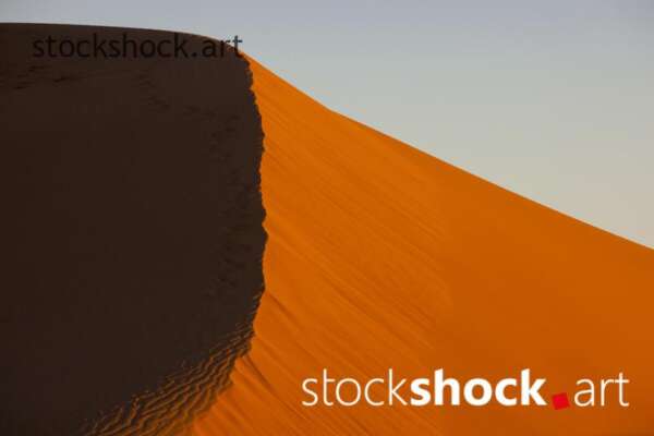 Sahara, sand, desert, blue sky, stock image
