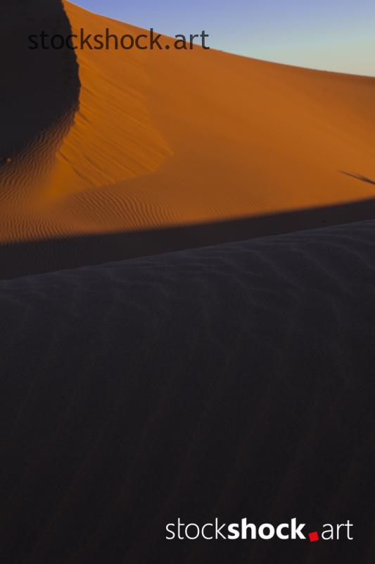 Sahara, sand, desert, blue sky, stock image