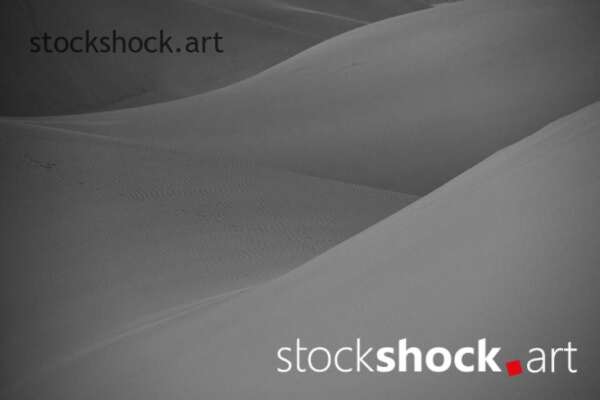 Act in nature. Desert, Sahara, black&white - stock image