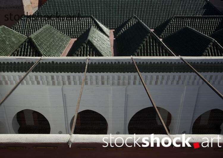 Roof of a mosque in Marrakech