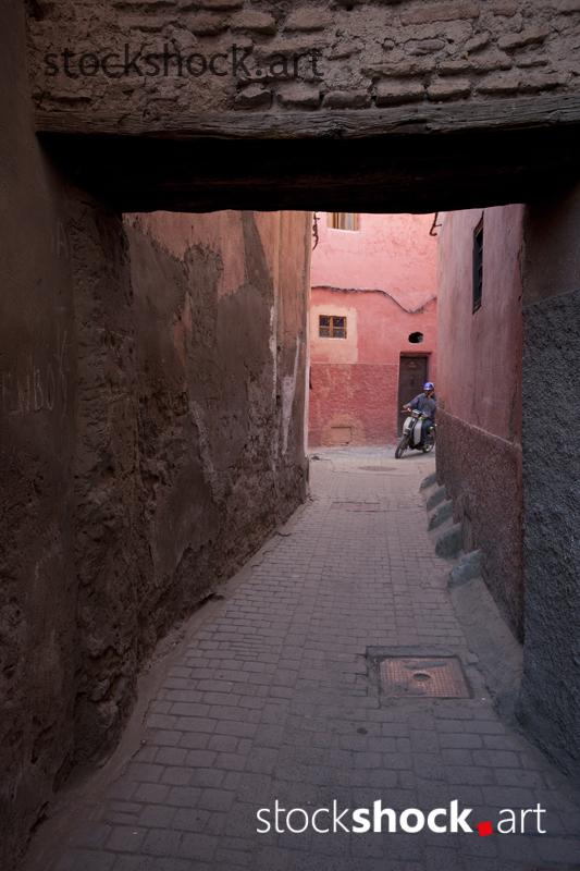 Narrow streets of Morocco - stock image