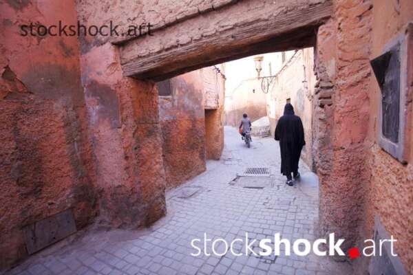 Narrow streets of Morocco - stock image