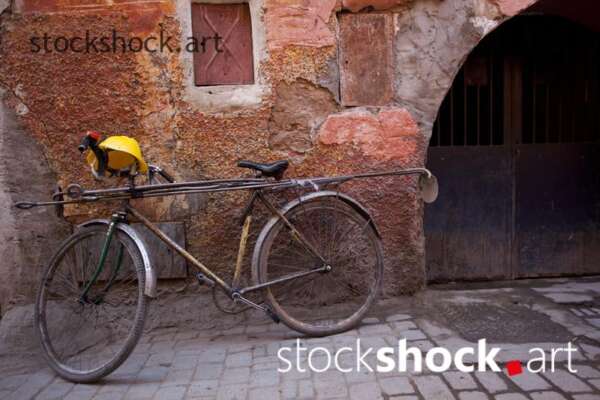 Bicycle on a charming Moroccan street
