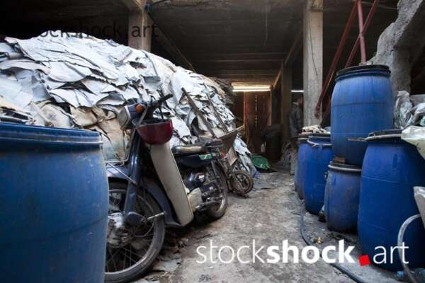 Morocco. Marrakech. Skins lying on a pile in a tannery.