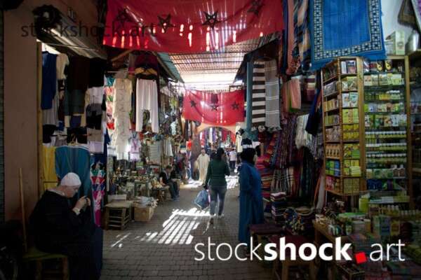 souk, Arab market in Marrakech - stock image